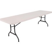 Lifetime Products LifetimeÂ Portable Plastic Folding Table, 30" x 96", Almond 22984